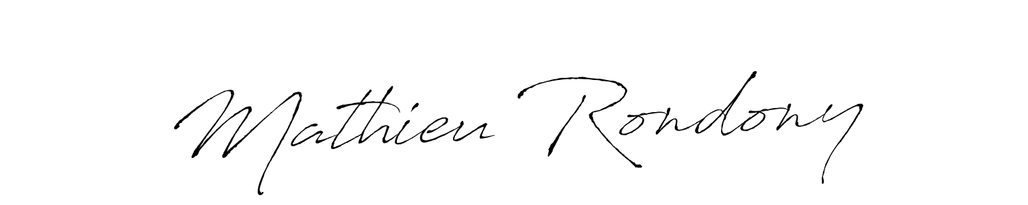 Design your own signature with our free online signature maker. With this signature software, you can create a handwritten (Antro_Vectra) signature for name Mathieu Rondony. Mathieu Rondony signature style 6 images and pictures png