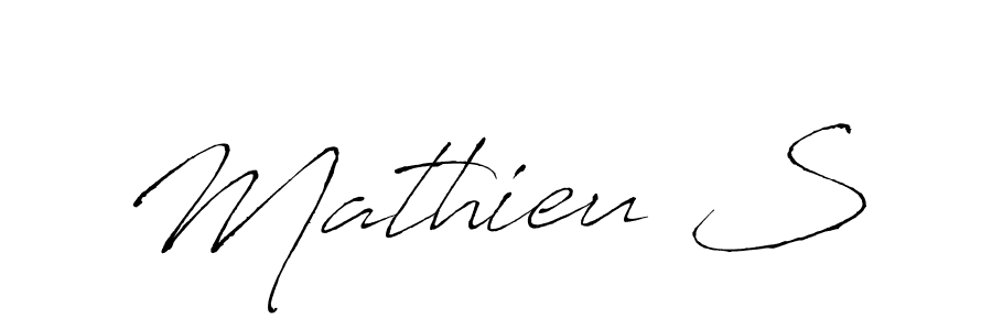 Mathieu S stylish signature style. Best Handwritten Sign (Antro_Vectra) for my name. Handwritten Signature Collection Ideas for my name Mathieu S. Mathieu S signature style 6 images and pictures png