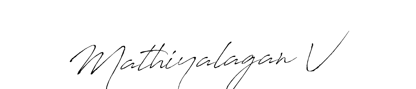 Also we have Mathiyalagan V name is the best signature style. Create professional handwritten signature collection using Antro_Vectra autograph style. Mathiyalagan V signature style 6 images and pictures png