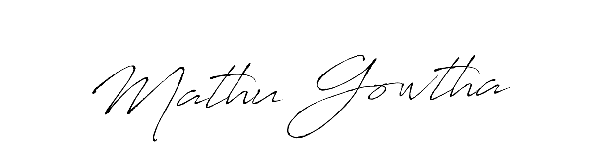 Also we have Mathu Gowtha name is the best signature style. Create professional handwritten signature collection using Antro_Vectra autograph style. Mathu Gowtha signature style 6 images and pictures png