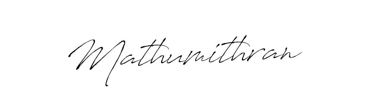 Mathumithran stylish signature style. Best Handwritten Sign (Antro_Vectra) for my name. Handwritten Signature Collection Ideas for my name Mathumithran. Mathumithran signature style 6 images and pictures png