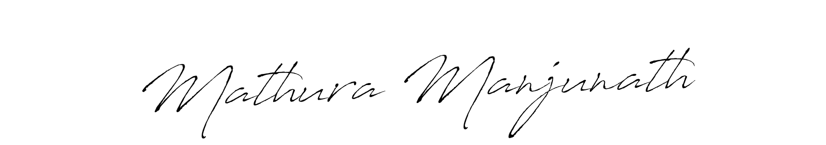 Make a beautiful signature design for name Mathura Manjunath. With this signature (Antro_Vectra) style, you can create a handwritten signature for free. Mathura Manjunath signature style 6 images and pictures png