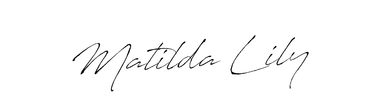 Matilda Lily stylish signature style. Best Handwritten Sign (Antro_Vectra) for my name. Handwritten Signature Collection Ideas for my name Matilda Lily. Matilda Lily signature style 6 images and pictures png