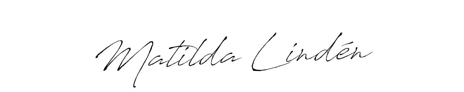 Use a signature maker to create a handwritten signature online. With this signature software, you can design (Antro_Vectra) your own signature for name Matilda Lindén. Matilda Lindén signature style 6 images and pictures png