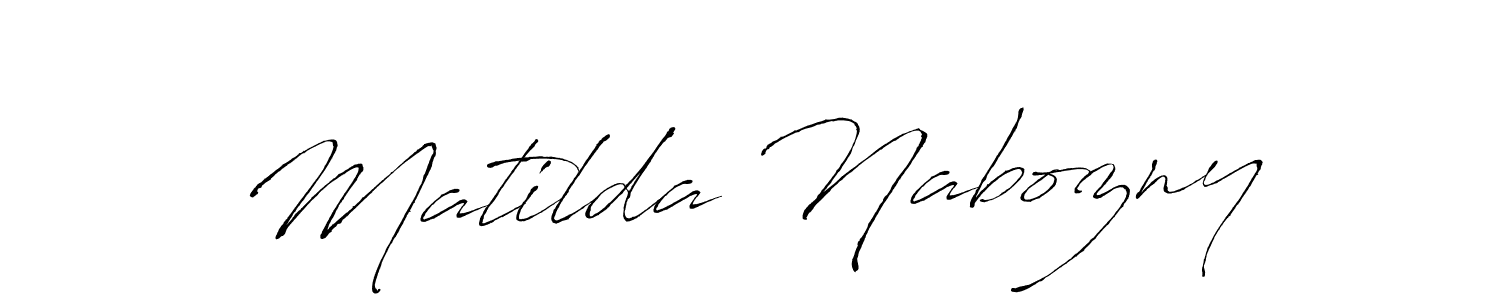 Matilda Nabozny stylish signature style. Best Handwritten Sign (Antro_Vectra) for my name. Handwritten Signature Collection Ideas for my name Matilda Nabozny. Matilda Nabozny signature style 6 images and pictures png