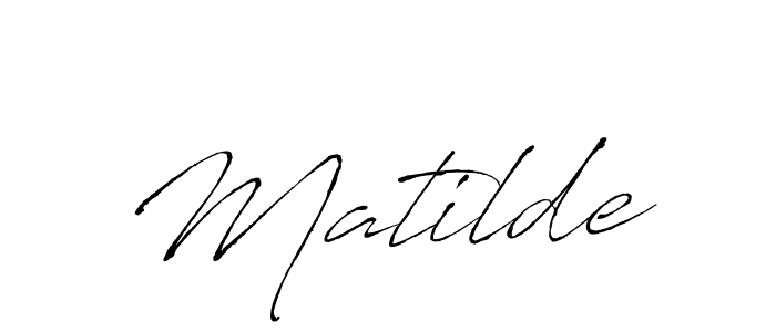 Use a signature maker to create a handwritten signature online. With this signature software, you can design (Antro_Vectra) your own signature for name Matilde. Matilde signature style 6 images and pictures png