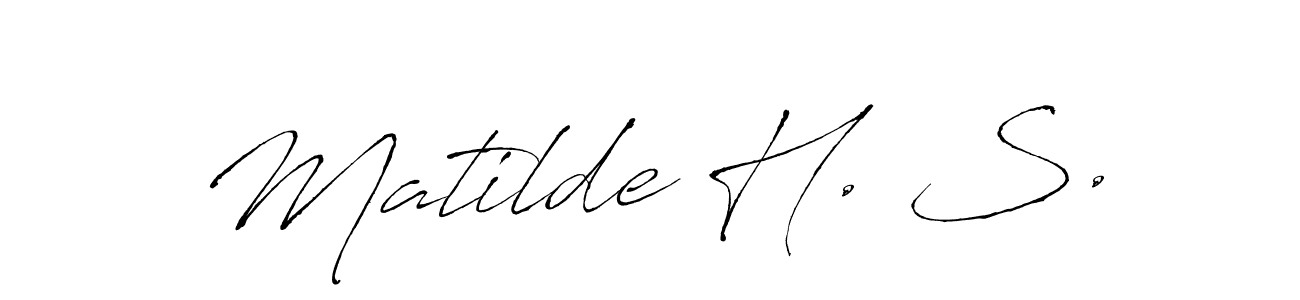 See photos of Matilde H. S. official signature by Spectra . Check more albums & portfolios. Read reviews & check more about Antro_Vectra font. Matilde H. S. signature style 6 images and pictures png