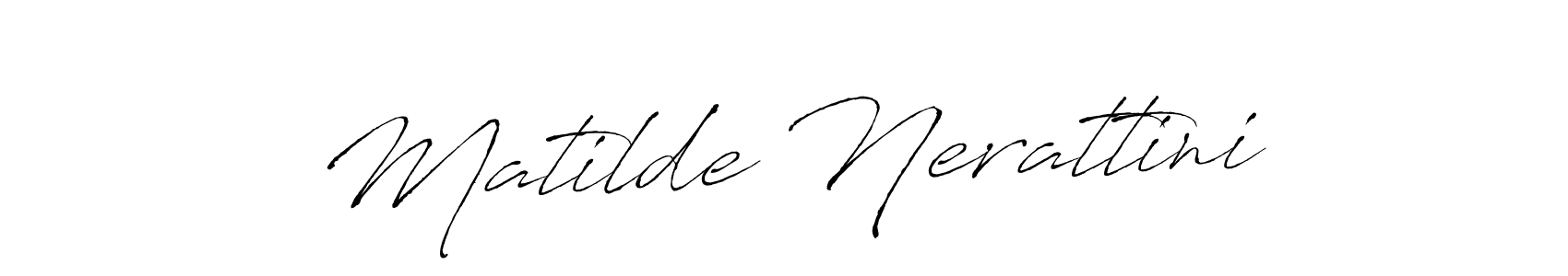 How to make Matilde Nerattini name signature. Use Antro_Vectra style for creating short signs online. This is the latest handwritten sign. Matilde Nerattini signature style 6 images and pictures png