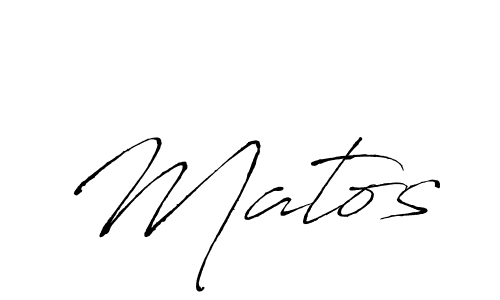 Make a beautiful signature design for name Matos. With this signature (Antro_Vectra) style, you can create a handwritten signature for free. Matos signature style 6 images and pictures png