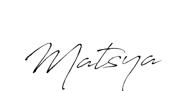 Design your own signature with our free online signature maker. With this signature software, you can create a handwritten (Antro_Vectra) signature for name Matsya. Matsya signature style 6 images and pictures png