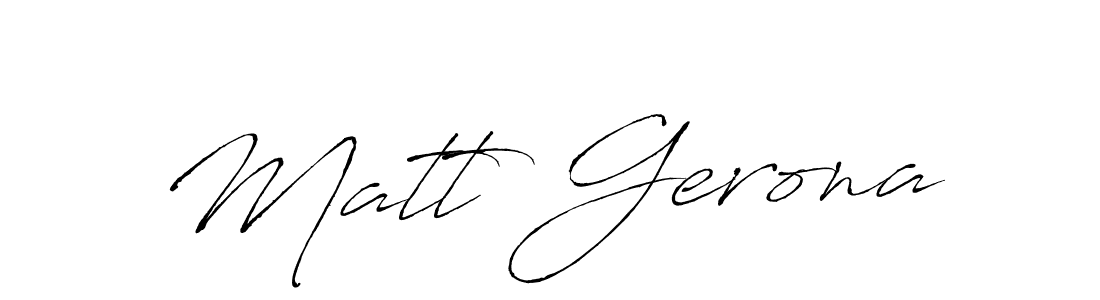 Also You can easily find your signature by using the search form. We will create Matt Gerona name handwritten signature images for you free of cost using Antro_Vectra sign style. Matt Gerona signature style 6 images and pictures png