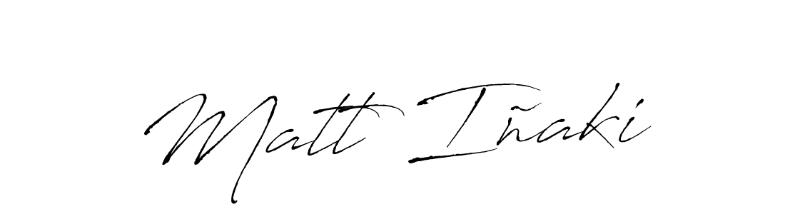 Make a beautiful signature design for name Matt Iñaki. With this signature (Antro_Vectra) style, you can create a handwritten signature for free. Matt Iñaki signature style 6 images and pictures png