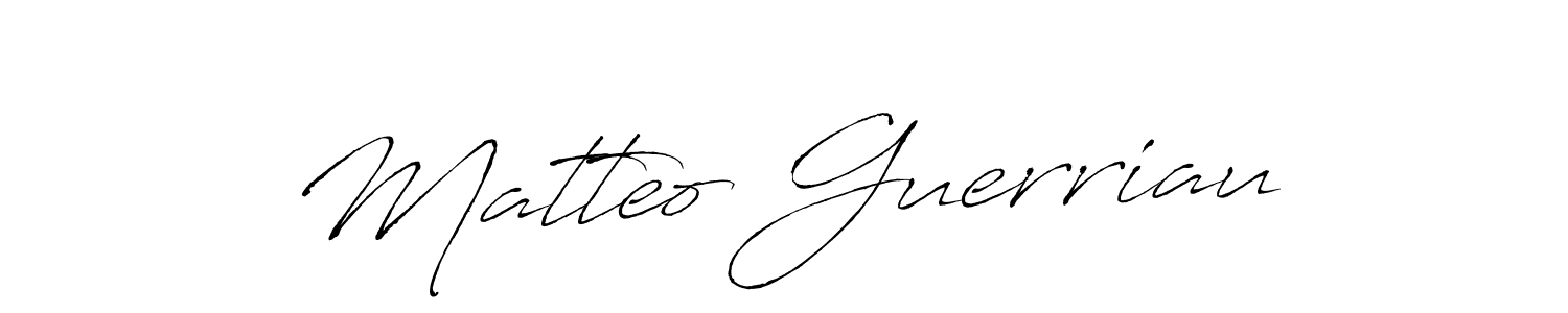 Create a beautiful signature design for name Matteo Guerriau. With this signature (Antro_Vectra) fonts, you can make a handwritten signature for free. Matteo Guerriau signature style 6 images and pictures png