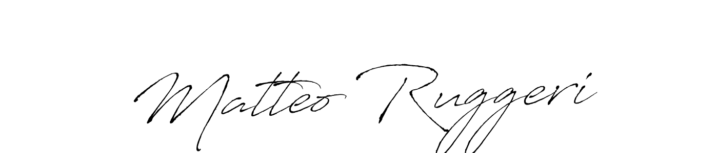Matteo Ruggeri stylish signature style. Best Handwritten Sign (Antro_Vectra) for my name. Handwritten Signature Collection Ideas for my name Matteo Ruggeri. Matteo Ruggeri signature style 6 images and pictures png
