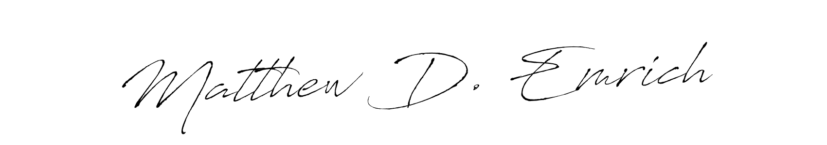 How to make Matthew D. Emrich name signature. Use Antro_Vectra style for creating short signs online. This is the latest handwritten sign. Matthew D. Emrich signature style 6 images and pictures png