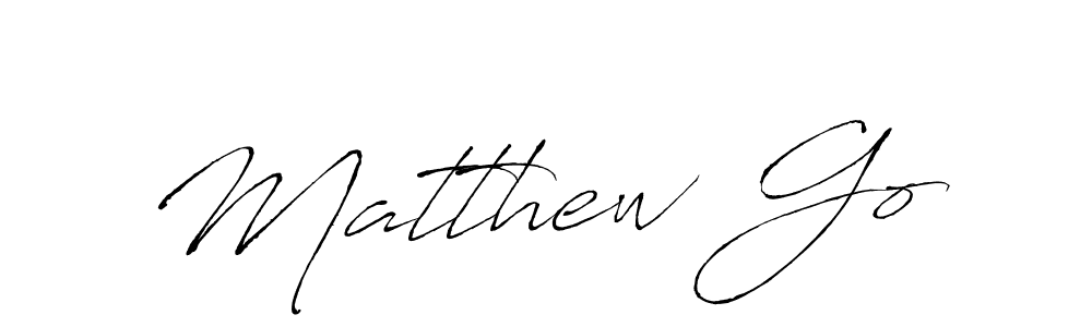 Design your own signature with our free online signature maker. With this signature software, you can create a handwritten (Antro_Vectra) signature for name Matthew Go. Matthew Go signature style 6 images and pictures png