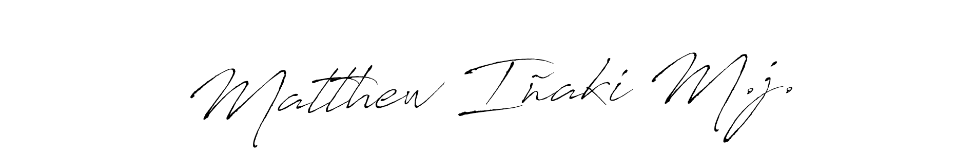 Create a beautiful signature design for name Matthew Iñaki M.j.. With this signature (Antro_Vectra) fonts, you can make a handwritten signature for free. Matthew Iñaki M.j. signature style 6 images and pictures png