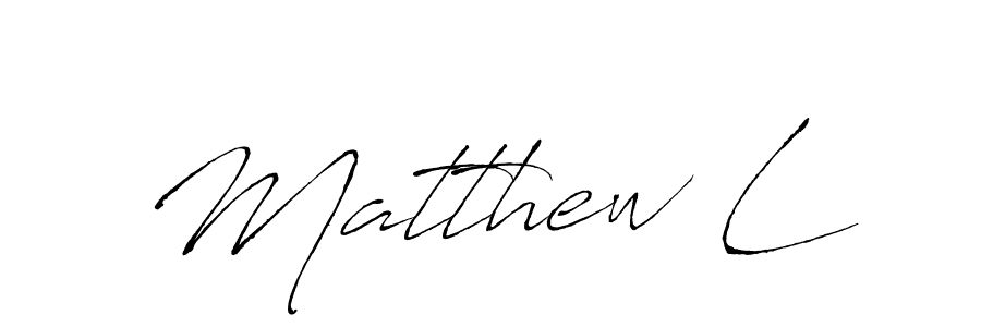 Design your own signature with our free online signature maker. With this signature software, you can create a handwritten (Antro_Vectra) signature for name Matthew L. Matthew L signature style 6 images and pictures png
