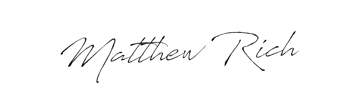 Use a signature maker to create a handwritten signature online. With this signature software, you can design (Antro_Vectra) your own signature for name Matthew Rich. Matthew Rich signature style 6 images and pictures png