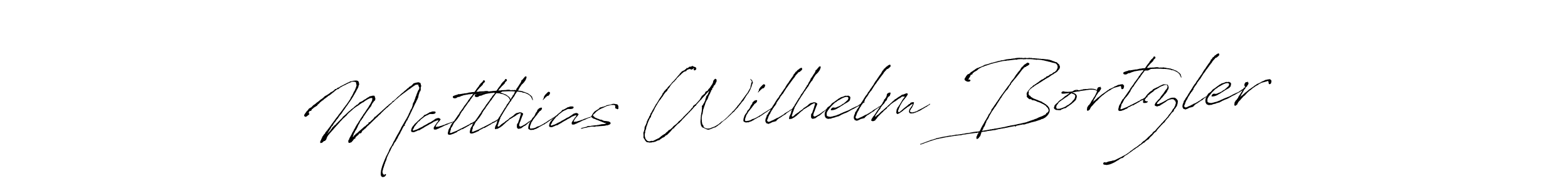 Design your own signature with our free online signature maker. With this signature software, you can create a handwritten (Antro_Vectra) signature for name Matthias Wilhelm Bortzler. Matthias Wilhelm Bortzler signature style 6 images and pictures png