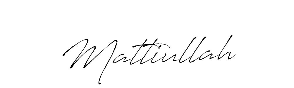 Design your own signature with our free online signature maker. With this signature software, you can create a handwritten (Antro_Vectra) signature for name Mattiullah. Mattiullah signature style 6 images and pictures png