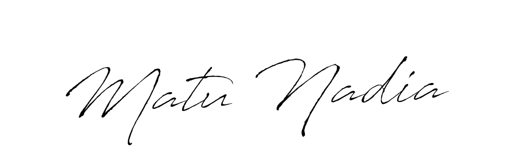 You can use this online signature creator to create a handwritten signature for the name Matu Nadia. This is the best online autograph maker. Matu Nadia signature style 6 images and pictures png