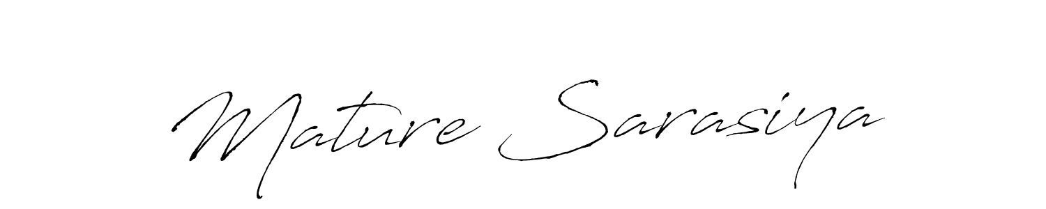 The best way (Antro_Vectra) to make a short signature is to pick only two or three words in your name. The name Mature Sarasiya include a total of six letters. For converting this name. Mature Sarasiya signature style 6 images and pictures png