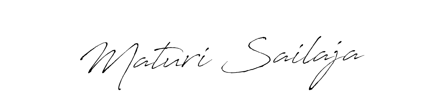 Design your own signature with our free online signature maker. With this signature software, you can create a handwritten (Antro_Vectra) signature for name Maturi Sailaja. Maturi Sailaja signature style 6 images and pictures png