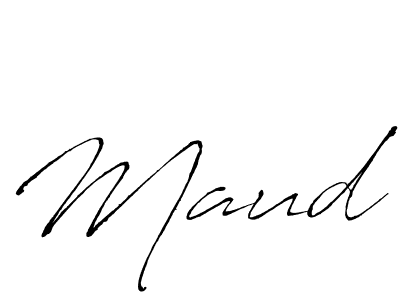 Make a beautiful signature design for name Maud. With this signature (Antro_Vectra) style, you can create a handwritten signature for free. Maud signature style 6 images and pictures png
