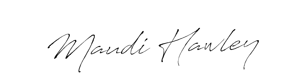 Make a beautiful signature design for name Maudi Hawley. With this signature (Antro_Vectra) style, you can create a handwritten signature for free. Maudi Hawley signature style 6 images and pictures png