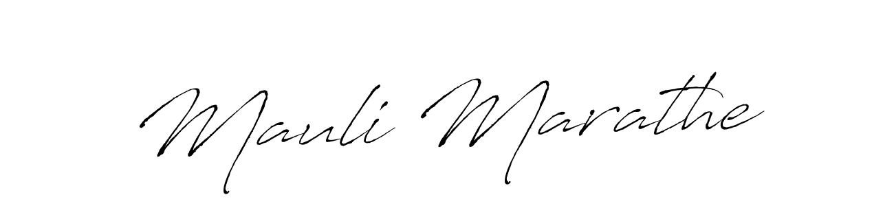 Create a beautiful signature design for name Mauli Marathe. With this signature (Antro_Vectra) fonts, you can make a handwritten signature for free. Mauli Marathe signature style 6 images and pictures png