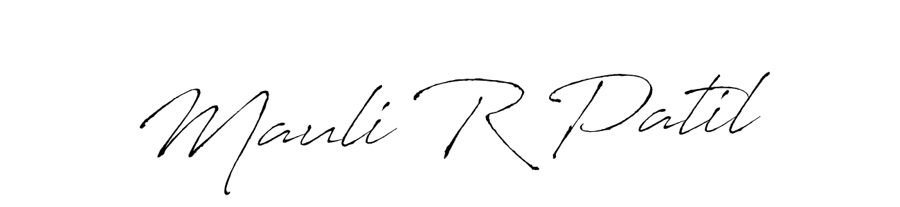 Mauli R Patil stylish signature style. Best Handwritten Sign (Antro_Vectra) for my name. Handwritten Signature Collection Ideas for my name Mauli R Patil. Mauli R Patil signature style 6 images and pictures png
