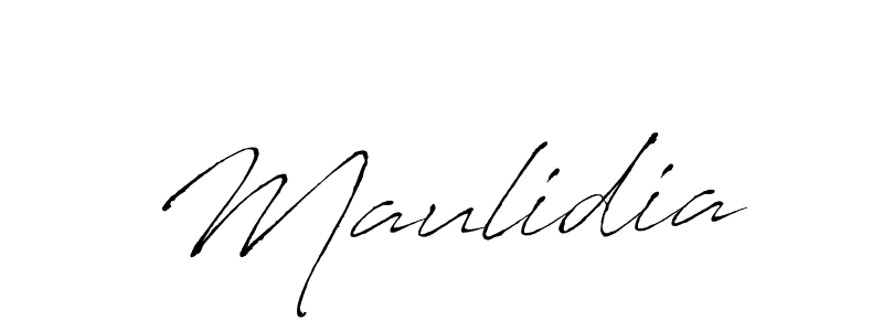 Maulidia stylish signature style. Best Handwritten Sign (Antro_Vectra) for my name. Handwritten Signature Collection Ideas for my name Maulidia. Maulidia signature style 6 images and pictures png