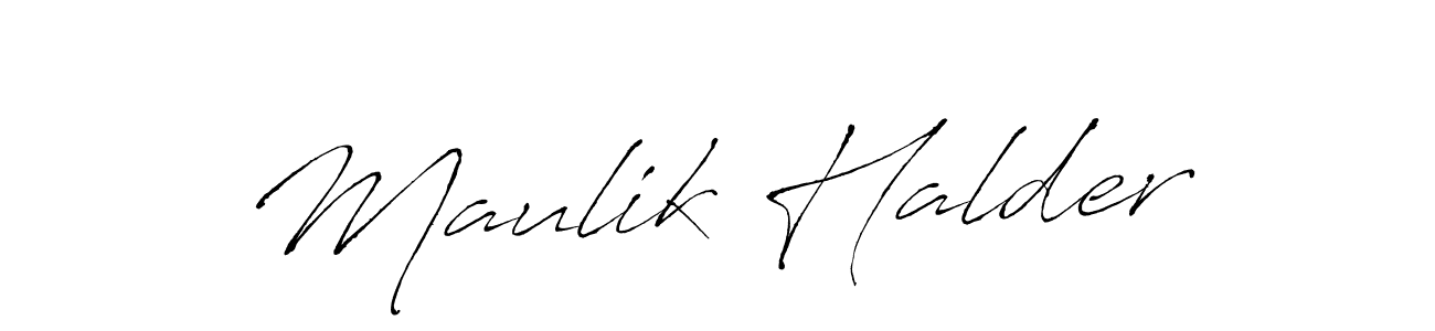 Make a beautiful signature design for name Maulik Halder. With this signature (Antro_Vectra) style, you can create a handwritten signature for free. Maulik Halder signature style 6 images and pictures png