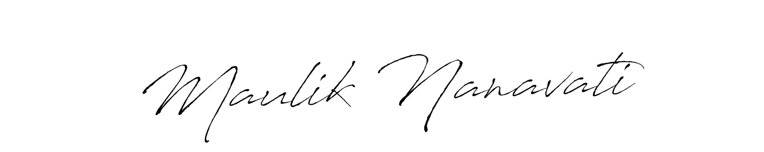Also we have Maulik Nanavati name is the best signature style. Create professional handwritten signature collection using Antro_Vectra autograph style. Maulik Nanavati signature style 6 images and pictures png