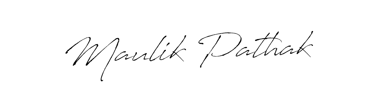 Design your own signature with our free online signature maker. With this signature software, you can create a handwritten (Antro_Vectra) signature for name Maulik Pathak. Maulik Pathak signature style 6 images and pictures png