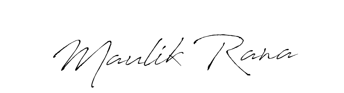 Make a beautiful signature design for name Maulik Rana. With this signature (Antro_Vectra) style, you can create a handwritten signature for free. Maulik Rana signature style 6 images and pictures png