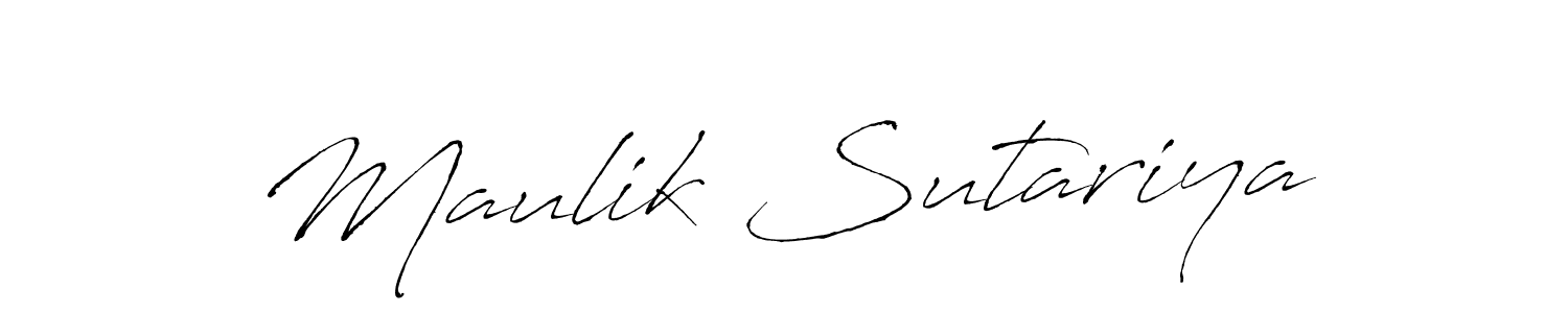 This is the best signature style for the Maulik Sutariya name. Also you like these signature font (Antro_Vectra). Mix name signature. Maulik Sutariya signature style 6 images and pictures png