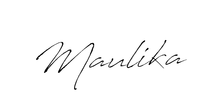Use a signature maker to create a handwritten signature online. With this signature software, you can design (Antro_Vectra) your own signature for name Maulika. Maulika signature style 6 images and pictures png