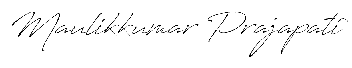 Enhance your business communications with Maulikkumar Prajapati signature in Antro_Vectra lettering. Clean, modern, and universally compatible. Maulikkumar Prajapati signature style 6 images and pictures png