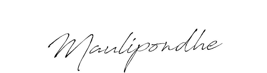 Make a beautiful signature design for name Maulipondhe. With this signature (Antro_Vectra) style, you can create a handwritten signature for free. Maulipondhe signature style 6 images and pictures png