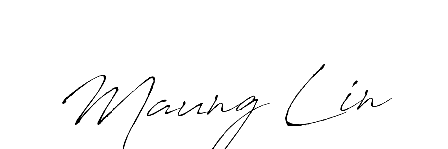 Design your own signature with our free online signature maker. With this signature software, you can create a handwritten (Antro_Vectra) signature for name Maung Lin. Maung Lin signature style 6 images and pictures png