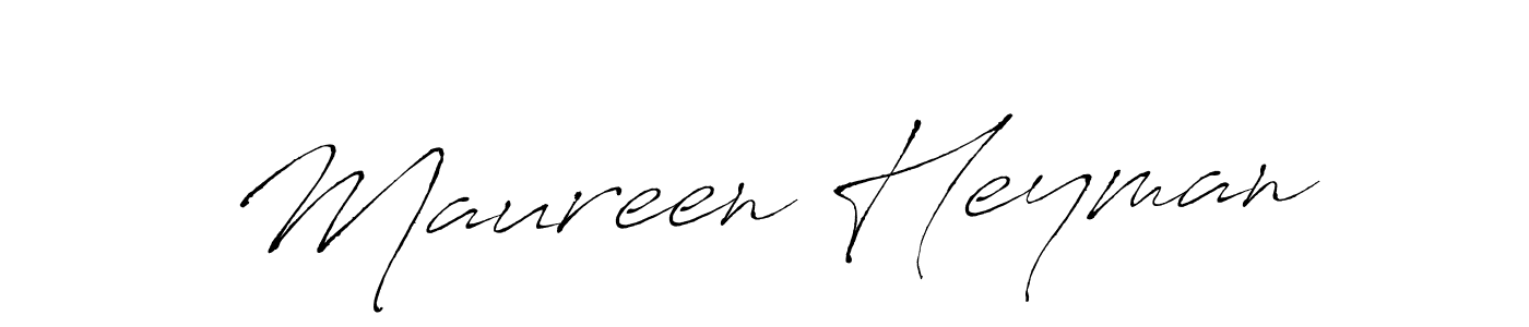 How to make Maureen Heyman name signature. Use Antro_Vectra style for creating short signs online. This is the latest handwritten sign. Maureen Heyman signature style 6 images and pictures png