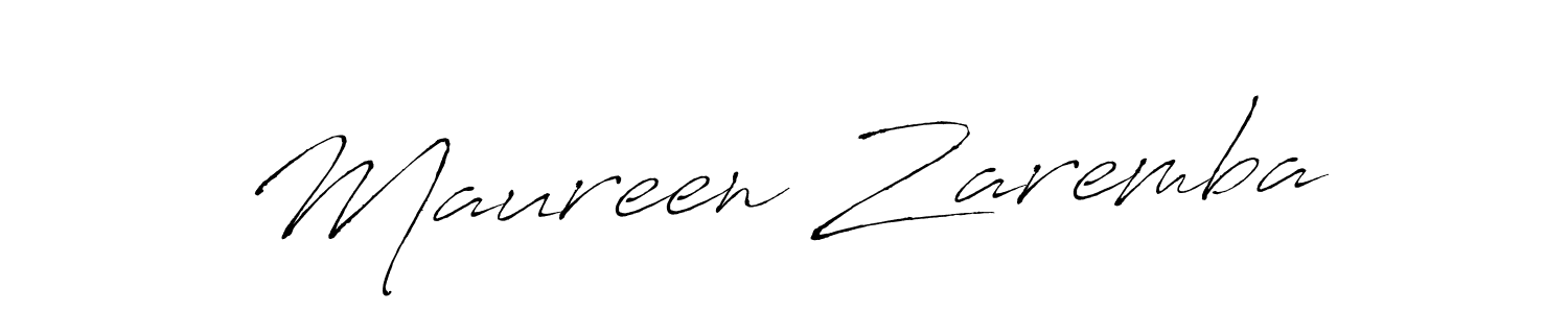How to make Maureen Zaremba name signature. Use Antro_Vectra style for creating short signs online. This is the latest handwritten sign. Maureen Zaremba signature style 6 images and pictures png