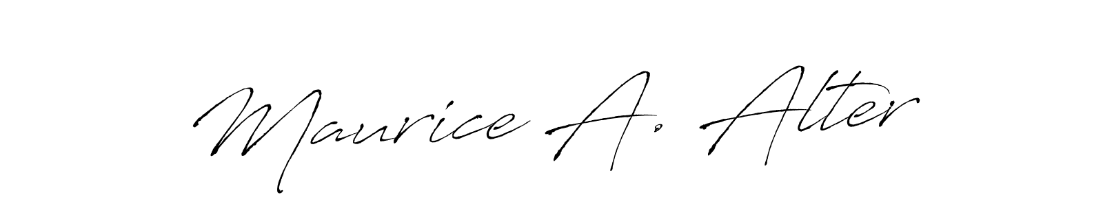 Similarly Antro_Vectra is the best handwritten signature design. Signature creator online .You can use it as an online autograph creator for name Maurice A. Alter. Maurice A. Alter signature style 6 images and pictures png