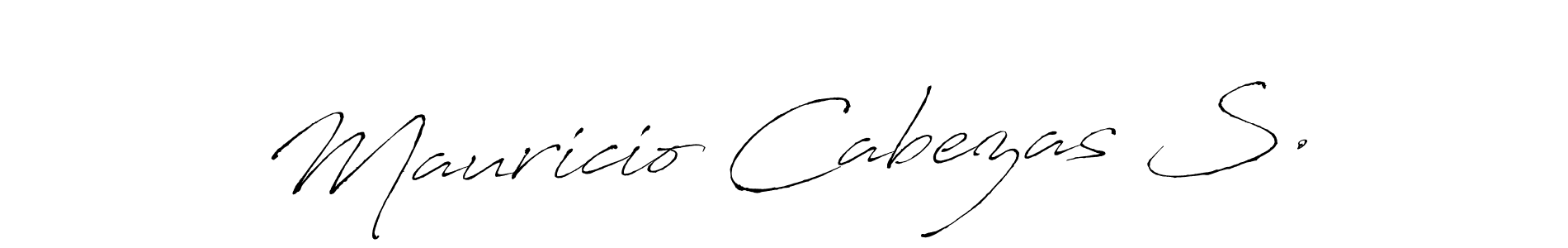 Make a beautiful signature design for name Mauricio Cabezas S.. With this signature (Antro_Vectra) style, you can create a handwritten signature for free. Mauricio Cabezas S. signature style 6 images and pictures png
