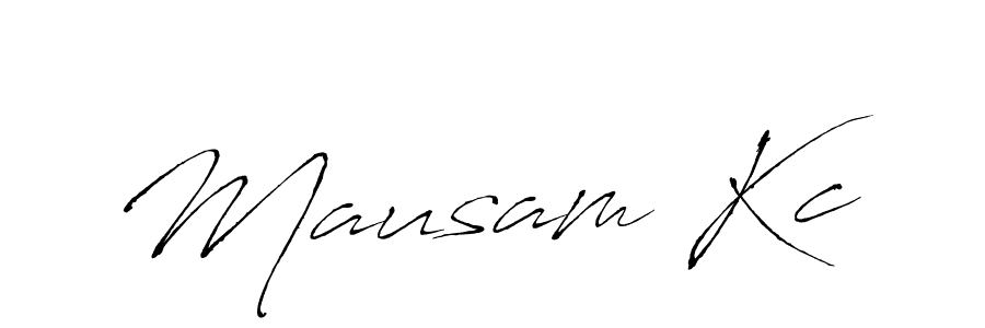 The best way (Antro_Vectra) to make a short signature is to pick only two or three words in your name. The name Mausam Kc include a total of six letters. For converting this name. Mausam Kc signature style 6 images and pictures png