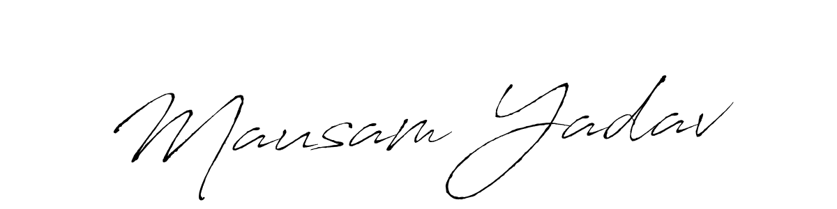 Create a beautiful signature design for name Mausam Yadav. With this signature (Antro_Vectra) fonts, you can make a handwritten signature for free. Mausam Yadav signature style 6 images and pictures png