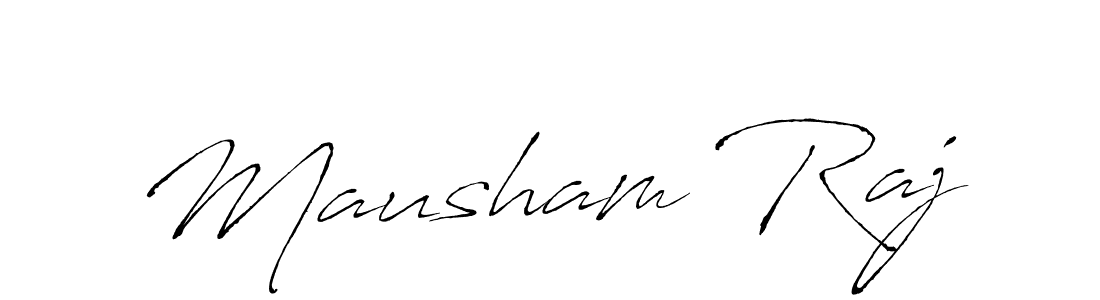 Make a beautiful signature design for name Mausham Raj. With this signature (Antro_Vectra) style, you can create a handwritten signature for free. Mausham Raj signature style 6 images and pictures png