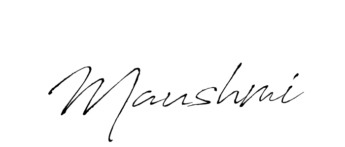 Create a beautiful signature design for name Maushmi. With this signature (Antro_Vectra) fonts, you can make a handwritten signature for free. Maushmi signature style 6 images and pictures png